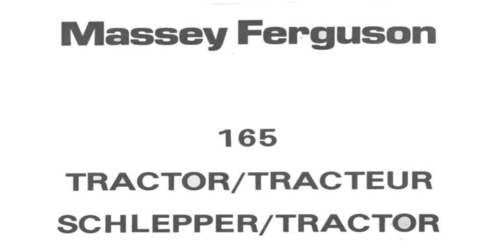 Massey Ferguson MF 165 Tractor Parts Catalog Manual