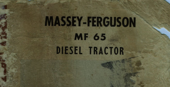Massey Ferguson MF 65 Owner's Manual