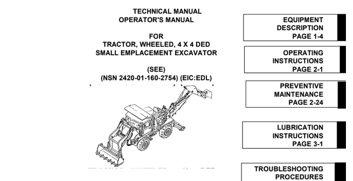 Unimog tractor, wheeled, 4x4 operator's manual