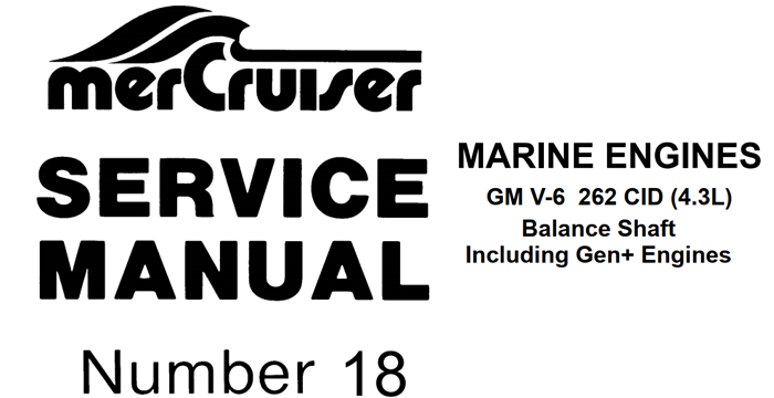 Mercury Mercruiser Service Manual Marine Engines GM V-6 262 CID