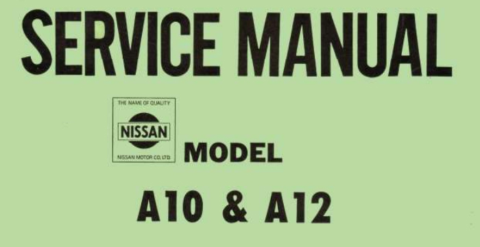 Nissan A10 & A12 Engines service manual