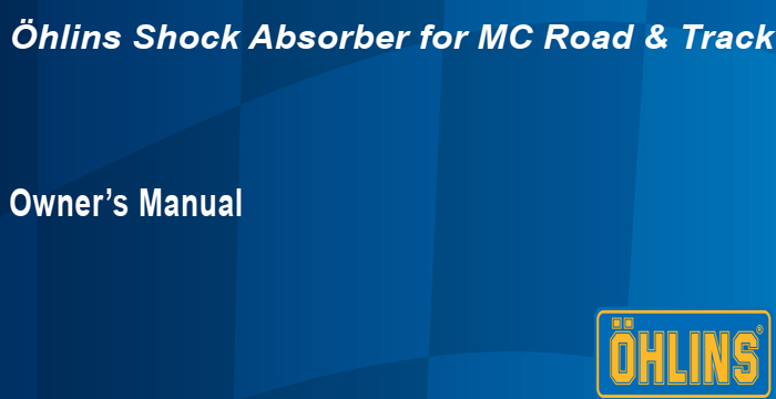 Öhlins Shock Absorber for MC Road and Track