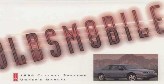 1994 Oldsmobile Cutlass Supreme Owner’s Manual