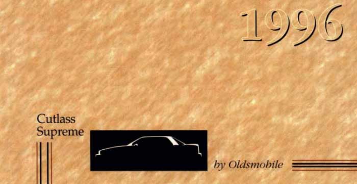 1996 Oldsmobile cutlass supreme Owner’s Manual