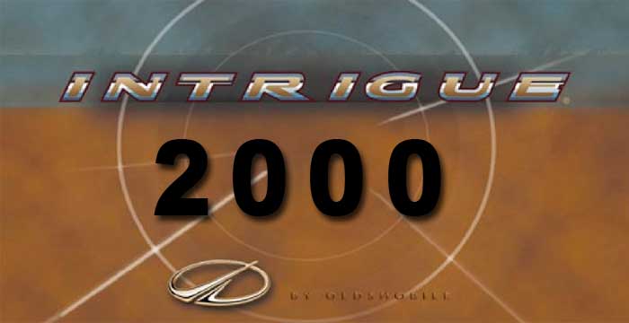 2000 Oldsmobile Intrigue Owner’s Manual