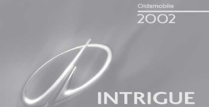 2002 Oldsmobile Intrigue Owner’s Manual