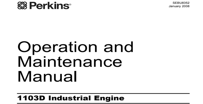 Perkins 1103D Industrial Engines Service Manual