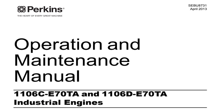 Perkins 1106C-E70TA and 1106D-E70TA Service Manual