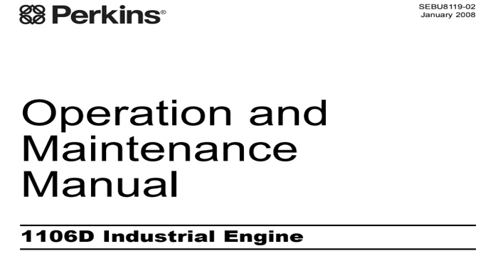 Perkins 1106D Industrial Engine Service Manual