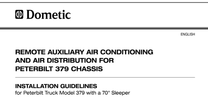 Dometic Peterbilt 379 CHASSIS Service manual