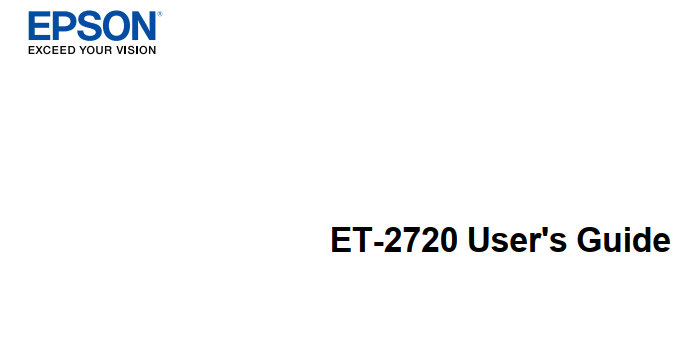 Epson ET-2720 User's Guide