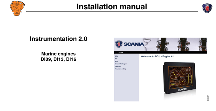 Scania DI09 Instrumentation 2.0 Installation Manual