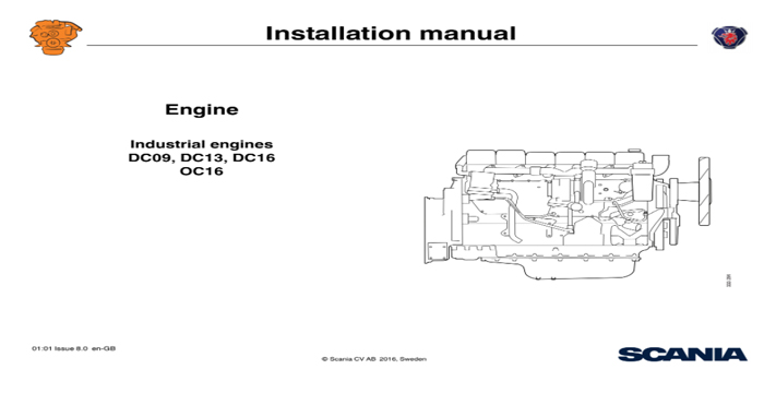 Scania OC16 - Industrial engine - PDF Installation Manual