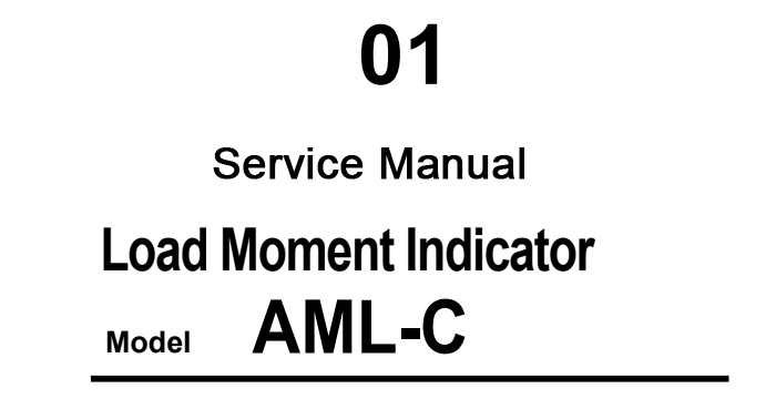 Tadano AML-C (Load Moment Indicator) Service Manual