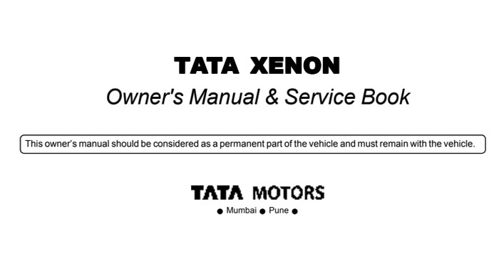 Tata Xenon Owner's Manual and Service Book
