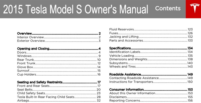 2015 Tesla Model S Owner's Manual