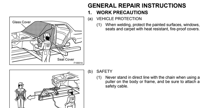 2006 Toyota Avalon Collision Repair Manual
