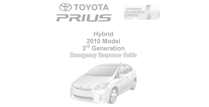Toyota Prius HEV ERG 3rd Gen Manual