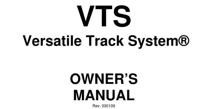Versatile Track System Owners Manual