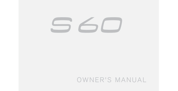 Volvo S60 Owner's Manual