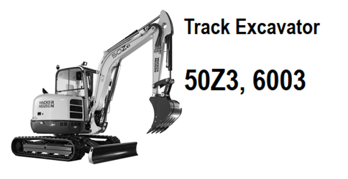Wacker Neuson 50Z3 6003 Track Excavator Operators Manual
