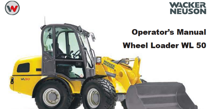 Wacker Neuson WL50 Wheel Loader Operators Manual