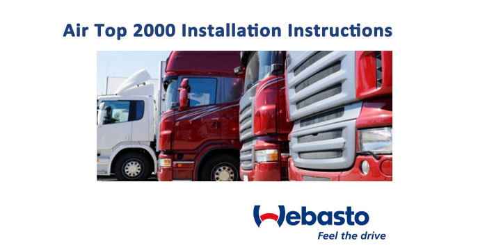Webasto Airtop 2000 Instructions Manual