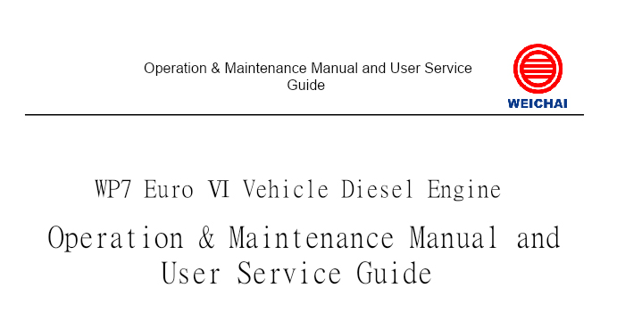 Weichai WP7 Service Manual