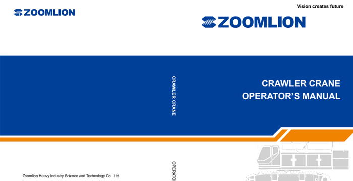 Zoomlion Crawler Crane ZCC1100H Manuals PDF